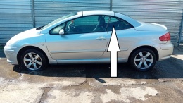 Szyba karoseryjna lewa tył PEUGEOT 307 CC I PHII FL CABRIO 05-08