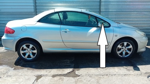 Szyba drzwiowa prawa przód mała PEUGEOT 307 CC I PHII FL CABRIO 05-08