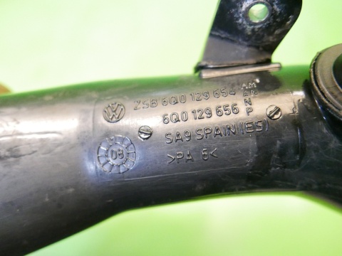 Rura przewód intercoolera 6Q0129656 N P SKODA ROOMSTER I 5J 1.9TDI