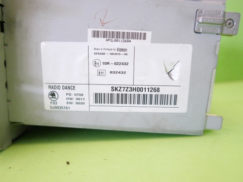 Radio radioodtwarzacz fabryczny DANCE 5J0035161 SKODA ROOMSTER I 5J 06-10