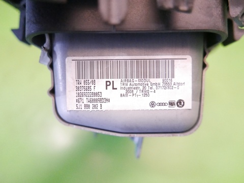 Poduszka airbag deski pasażera + zaślepka SKODA ROOMSTER I 5J 06-10