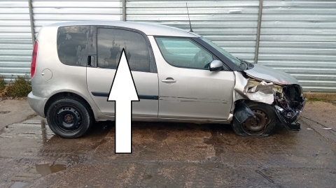 Szyba drzwiowa prawa tył AS3 SKODA ROOMSTER I 5J 06-10