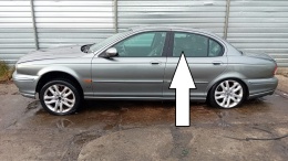 Szyba drzwiowa lewa tył duża JAGUAR X-TYPE X400 XTYPE SEDAN 01-07