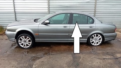 Szyba drzwiowa lewa tył duża JAGUAR X-TYPE X400 XTYPE SEDAN 01-07