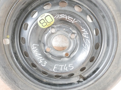 Koło zapasowe 15 15x6 4x114,3 ET45 185/65r15 NISSAN ALMERA N16
