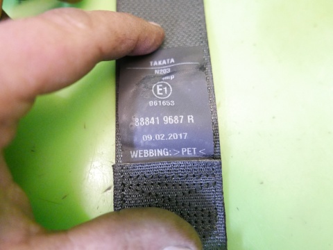 Pas bezpieczeństwa prawy tył 888419687R RENAULT KADJAR I 15-18