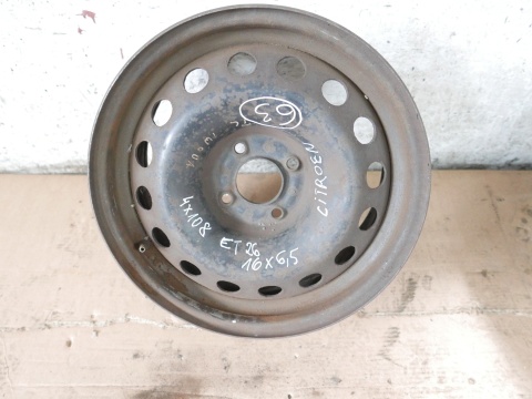 Felga stalowa 16 16x6,5 et26 4x108 CITROEN C4 I PHI 04-08