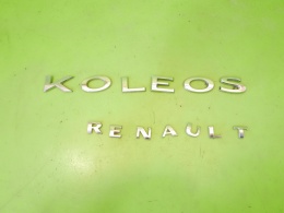 Logo znaczek emblemat napis tył RENAULT KOLEOS I PHI 07-11