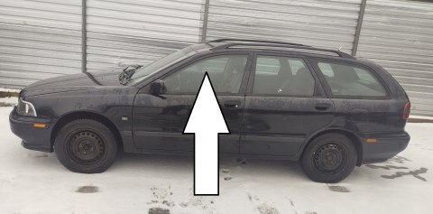 SZYBA DRZWIOWA LEWA PRZÓD VOLVO V40 I KOMBI 99-00