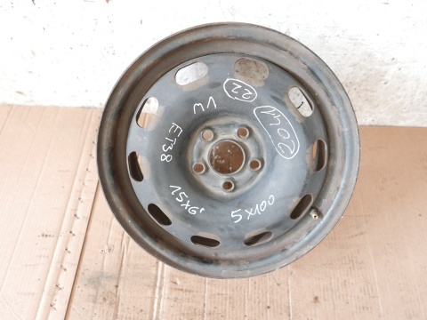Felga stalowa 15'' 15X6 ET38 5X100 1J0601027H VW GOLF IV 97-06