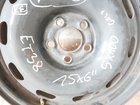 Felga stalowa 15'' 15X6 ET38 5X100 1J0601027H VW GOLF IV 97-06