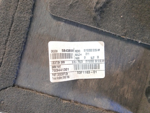 Wykładzina dywan bagażnika 703441301 BMW X5 E53 99-03