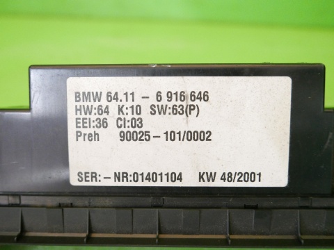 Panel sterowania nawiewem 6916646 BMW X5 E53 4.4 M62B44 99-03