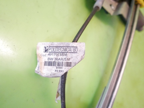Mechanizm podnośnik szyby prawy tył 4917075SM 83620640 BMW X5 E53 99-03