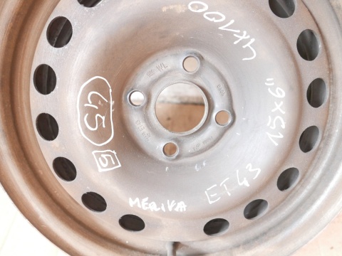 Felga stalowa 15 15X6 4X100 ET43 OPEL MERIVA A I