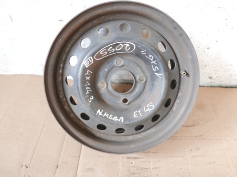 Felga stalowa 15 15x6 4x114,3 ET45 NISSAN ALMERA N16 00-02