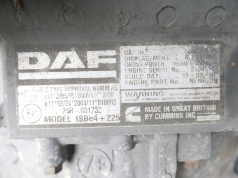 Silnik GR165S1 EURO 5 DAF LF 45 FA 6.7 224KM 165kW 03-09