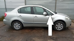 Szyba karoseryjna prawa przód mała trójkąt SUZUKI SX4 I GY RW SEDAN 06-09