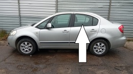 Szyba drzwiowa lewa tył duża SUZUKI SX4 I GY RW SEDAN 06-09