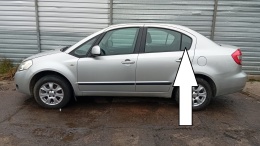 Szyba drzwiowa lewa tył mała SUZUKI SX4 I GY RW SEDAN 06-09