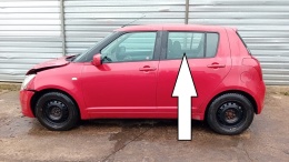 Szyba drzwiowa lewa tył duża SUZUKI SWIFT EZ HB 5D 05-08