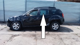 Szyba drzwiowa lewa tył duża DACIA DUSTER I HS 10-13