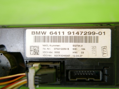 Panel nawiewu sterowania nawiewem 64.11-9147299-01 BMW E91 325d 04-08