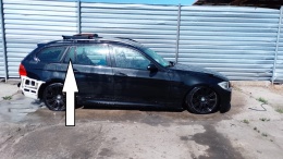 Szyba drzwiowa prawa tył mała as3 BMW E91 325d 5D KOMBI 04-08