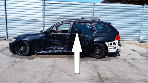Szyba drzwiowa lewa tył duża as3 BMW E91 325d 5D KOMBI 04-08