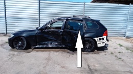 Szyba drzwiowa lewa tył mała as3 BMW E91 325d 5D KOMBI 04-08