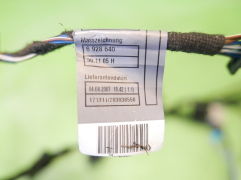 Wiązka instalacja drzwi lewa przód 6938214 BMW E91 325d 04-08