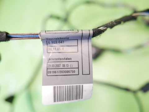 Wiązka instalacja drzwi prawa przód 6947095 BMW E91 325d 04-08