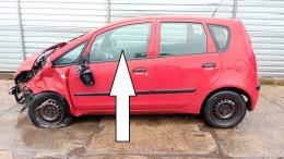 Szyba drzwiowa lewa przód duża MITSUBISHI COLT VI Z30 CZ5 HB 5D 04-08