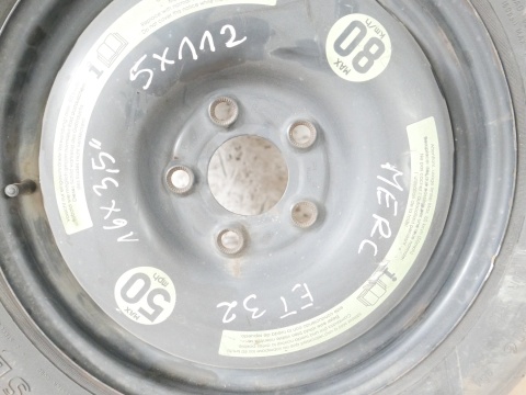 Koło dojazdowe 16 16x3,5 5x112 et32 T125/90R26 MERCEDES W169 A180 CDI 04-08