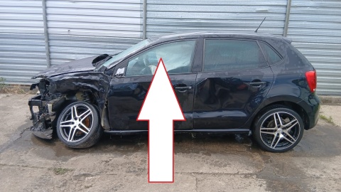 Szyba drzwi przód lewa 6R0845201A VW POLO 6R V 1.2 12V 09-14