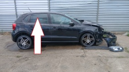 Szyba drzwi tył prawa 6R6845206C VW POLO 6R V 1.2 12V 5D HB 09-14