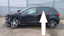 Szyba drzwi tył lewa 6R6845205C VW POLO 6R V 5D HB 09-14