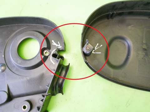 Osłony obudowy rozrządu 55354834 55354835 88354836 OPEL VECTRA C FL 1.8 16V