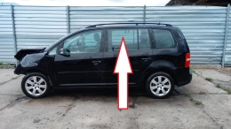 Szyba drzwi tył tylna lewa duża VW TOURAN I 1T 03-06