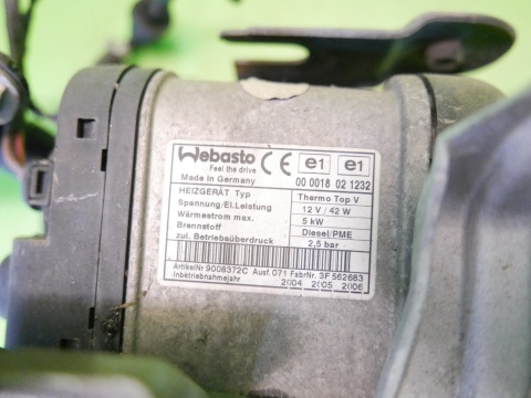 Webasto Thermo top V 1K0815065R VW TOURAN I 1T 2.0 TDI BKD 03-06