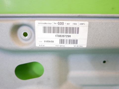 Mechanizm podnośnik szyby tył lewy 1T0839729H VW TOURAN I 1T