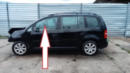 Szyba drzwi przód przednia lewa VW TOURAN I 1T 03-06