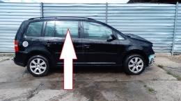 Szyba drzwi tył tylna prawa duża VW TOURAN I 1T 03-06