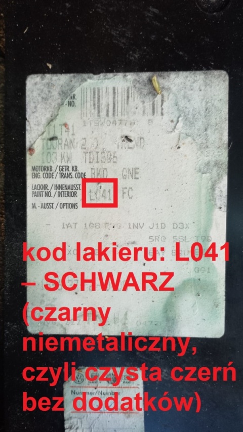 Zderzak tył tylny L041 VW TOURAN I 1T 03-06