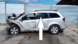 Szyba drzwiowa lewa tył ciemna AS3 FIAT FREEMONT I 11-15