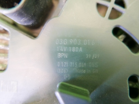 Alternator Bosch 03G903016N 0121715049 180A AUDI A6 C6 2.0 TDI 170KM 08-11
