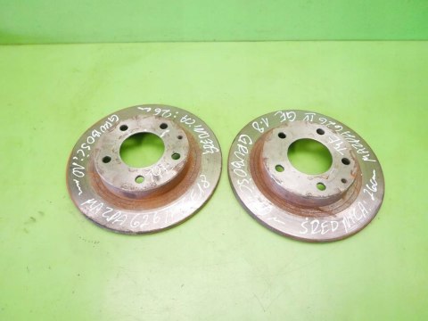 TARCZE HAMULCOWE TYŁ TYLNE MAZDA 626 IV GE 1.8 92-
