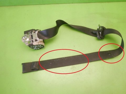 PAS BEZPIECZEŃSTWA PRAWY PRZÓD OPEL CORSA C 3D 00-