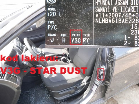 ZAWIASY KLAPY TYŁ BAGAŻNIKA HYUNDAI I20 I FL 5D HB