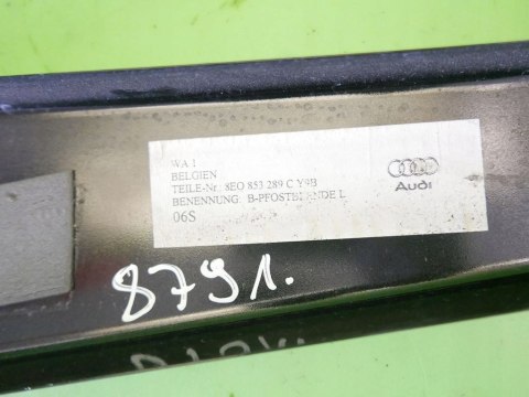 NAKŁADKA LISTWA SŁUPKA B LEWA TYŁ AUDI A4 B6 SEDAN NAKŁADKA LISTWA SŁUPKA B LEWA TYŁ AUDI A4 B6 SEDAN